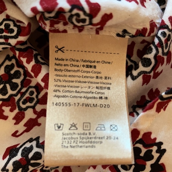 Scotch & Soda print drop shoulder size Medium button shirt - Picture 3 of 7